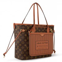 Louis Vuitton Neverfull Inside Out MM Bag in Leather and Monogram M12061