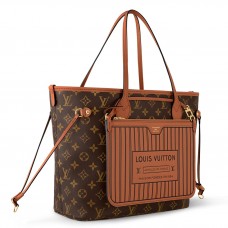 Louis Vuitton Neverfull Inside Out MM Bag in Leather and Monogram M12061 Louis Vuitton Neverfull Inside Out MM Bag in Leather and Monogram M12061