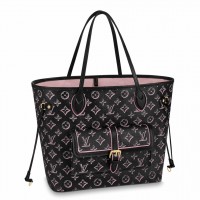Louis Vuitton Neverfull MM Bag In Black Monogram Canvas M46137