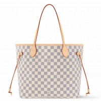 Louis Vuitton Neverfull MM Bag in Damier Azur Canvas N40603