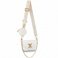 Louis Vuitton New Wave Multi-Pochette Bag In White Leather M56466