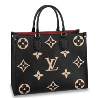 Louis Vuitton OnTheGo MM Bag In Bicolor Empreinte Leather M45495 Louis Vuitton OnTheGo MM Bag In Bicolor Empreinte Leather M45495