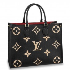 Louis Vuitton OnTheGo MM Bag In Bicolor Empreinte Leather M45495
