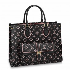 Louis Vuitton OnTheGo MM Bag In Black Monogram Canvas M46154 Louis Vuitton OnTheGo MM Bag In Black Monogram Canvas M46154