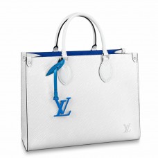 Louis Vuitton Onthego MM Bag In White Epi Leather M56081