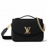 Louis Vuitton Oxford Lockme Bag in Black Leather M22735 Louis Vuitton Oxford Lockme Bag in Black Leather M22735