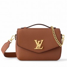 Louis Vuitton Oxford Lockme Bag in Brown Leather M22952