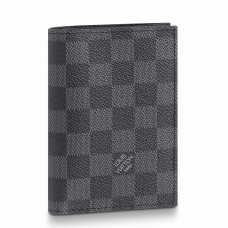 Louis Vuitton Passport Cover In Damier Graphite Canvas N64411
