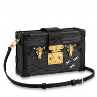 Louis Vuitton Petite Malle Bag In Black Epi Leather M59179