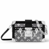 Louis Vuitton Petite Malle Bag In Grey Monogram Denim M21462