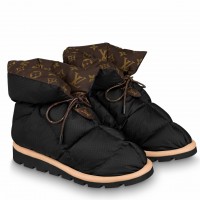 Louis Vuitton Pillow Comfort Ankle Boot In Black Nylon