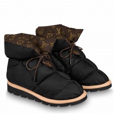 Louis Vuitton Pillow Comfort Ankle Boot In Black Nylon Louis Vuitton Pillow Comfort Ankle Boot In Black Nylon