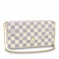 Louis Vuitton Pochette Felicie Bag In Damier Azur Canvas N63106 Louis Vuitton Pochette Felicie Bag In Damier Azur Canvas N63106