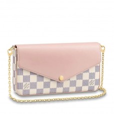 Louis Vuitton Pochette Felicie In Damier Azur Canvas N60235 Louis Vuitton Pochette Felicie In Damier Azur Canvas N60235