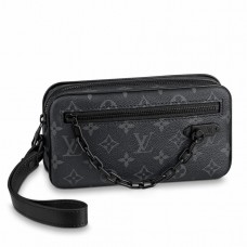 Louis Vuitton Pochette Volga In Monogram Eclipse Canvas M68321 Louis Vuitton Pochette Volga In Monogram Eclipse Canvas M68321