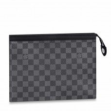 Louis Vuitton Pochette Voyage MM In Damier Graphite Canvas N41696 Louis Vuitton Pochette Voyage MM In Damier Graphite Canvas N41696