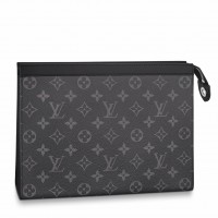 Louis Vuitton Pochette Voyage MM In Monogram Eclipse Canvas M61692