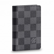 Louis Vuitton Pocket Organiser In Damier Graphite Canvas N63143