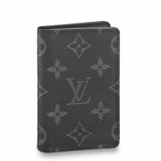 Louis Vuitton Pocket Organizer In Monogram Eclipse Canvas M61696
