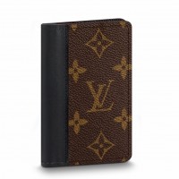 Louis Vuitton Pocket Organizer In Monogram Macassar Canvas M60111