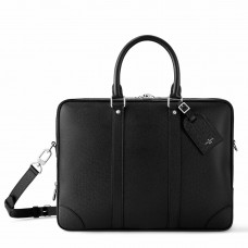 Louis Vuitton Porte Documents Voyage GM in Black Taiga Leather M30967