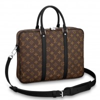 Louis Vuitton Porte-Documents Voyage In Monogram Macassar Canvas M52005 Louis Vuitton Porte-Documents Voyage In Monogram Macassar Canvas M52005