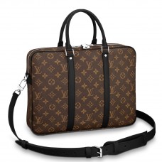 Louis Vuitton Porte-Documents Voyage In Monogram Macassar Canvas M52005