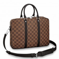 Louis Vuitton Porte Documents Voyage PM In Damier Ebene Canvas N41466