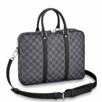 Louis Vuitton Porte Documents Voyage PM In Damier Graphite Canvas N41478 Louis Vuitton Porte Documents Voyage PM In Damier Graphite Canvas N41478