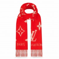 Louis Vuitton Red Reykjavik Scarf M70813 Louis Vuitton Red Reykjavik Scarf M70813
