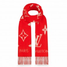 Louis Vuitton Red Reykjavik Scarf M70813 Louis Vuitton Red Reykjavik Scarf M70813