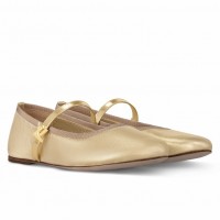 Louis Vuitton Romy Flat Ballerinas in Gold Metallic Lambskin