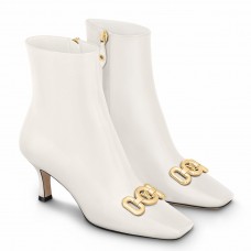 Louis Vuitton Rotary Ankle Boots In White Calfskin Louis Vuitton Rotary Ankle Boots In White Calfskin