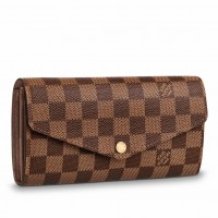 Louis Vuitton Sarah Wallet In Damier Ebene Canvas N63209 Louis Vuitton Sarah Wallet In Damier Ebene Canvas N63209