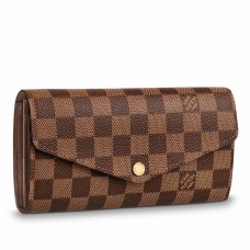 Louis Vuitton Sarah Wallet In Damier Ebene Canvas N63209 Louis Vuitton Sarah Wallet In Damier Ebene Canvas N63209