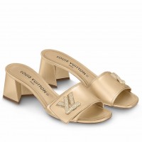 Louis Vuitton Shake Mules 55mm In Gold Metallic Lambskin
