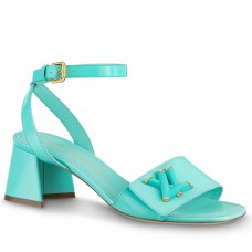 Louis Vuitton Shake Sandals 55mm In Green Patent Calfskin Louis Vuitton Shake Sandals 55mm In Green Patent Calfskin