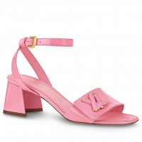 Louis Vuitton Shake Sandals 55mm In Pink Patent Calfskin