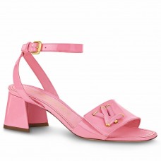Louis Vuitton Shake Sandals 55mm In Pink Patent Calfskin Louis Vuitton Shake Sandals 55mm In Pink Patent Calfskin