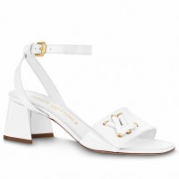 Louis Vuitton Shake Sandals 55mm In White Patent Calfskin