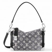 Louis Vuitton Side Trunk Bag In Grey Monogram Denim M21460 Louis Vuitton Side Trunk Bag In Grey Monogram Denim M21460