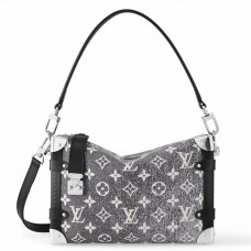 Louis Vuitton Side Trunk Bag In Grey Monogram Denim M21460
