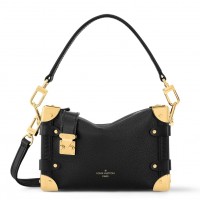 Louis Vuitton Side Trunk PM Bag in Black Leather M23817 Louis Vuitton Side Trunk PM Bag in Black Leather M23817