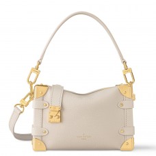 Louis Vuitton Side Trunk PM Bag in Chalk Leather M23915