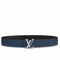 Louis Vuitton Silver Damier LV 40MM Reversible Belt M0336V Louis Vuitton Silver Damier LV 40MM Reversible Belt M0336V