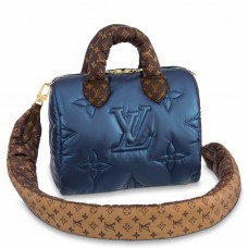 Louis Vuitton Speedy Bandouliere 25 Bag In Blue Recycled Nylon M21061 Louis Vuitton Speedy Bandouliere 25 Bag In Blue Recycled Nylon M21061