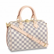 Louis Vuitton Speedy Bandoulière 25 Bag In Damier Azur Canvas N41374 Louis Vuitton Speedy Bandoulière 25 Bag In Damier Azur Canvas N41374