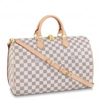Louis Vuitton Speedy Bandoulière 35 Bag In Damier Azur Canvas N41372 Louis Vuitton Speedy Bandoulière 35 Bag In Damier Azur Canvas N41372