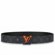 Louis Vuitton Spray LV 40mm Reversible Belt In Monogram Eclipse Canvas M0331V Louis Vuitton Spray LV 40mm Reversible Belt In Monogram Eclipse Canvas M0331V