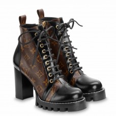 Louis Vuitton Star Trail Ankle Boots In Monogram Canvas